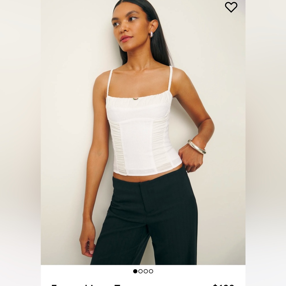 Reformation emory top linen